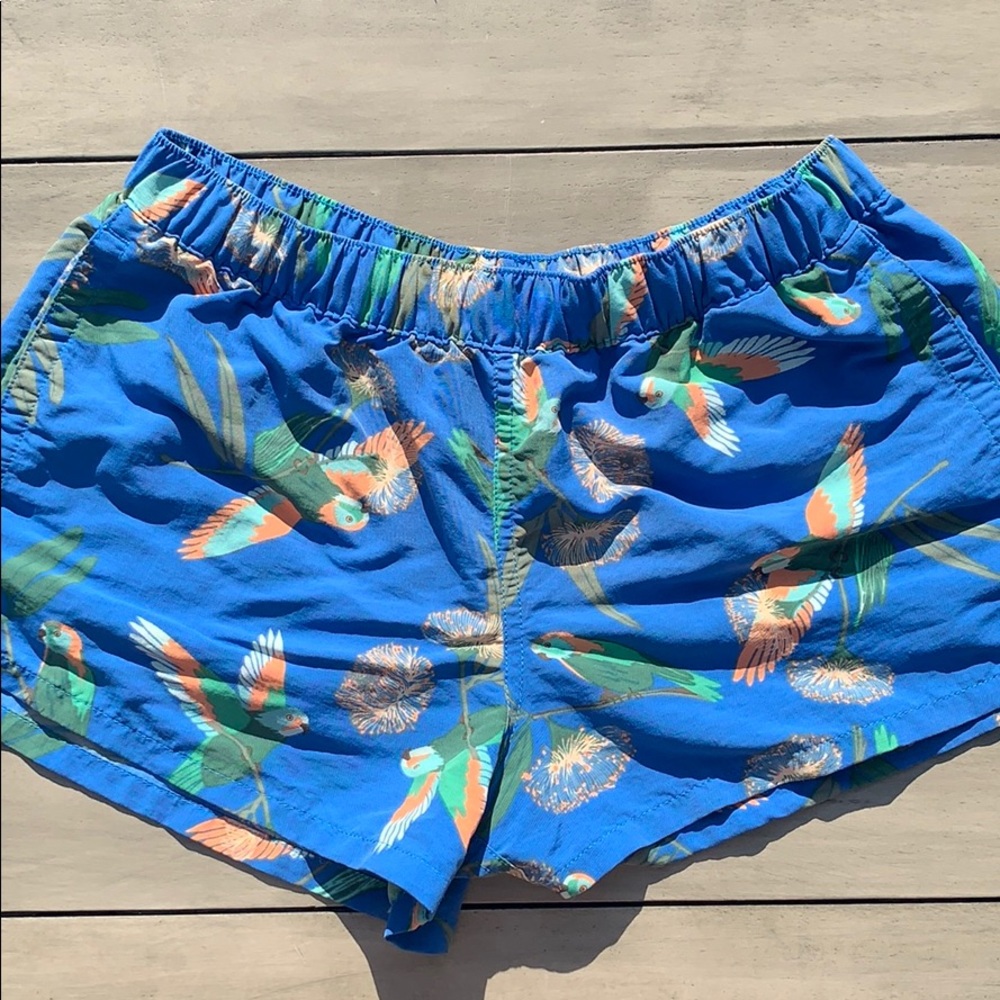 Patagonia Bird Print Athletic shorts